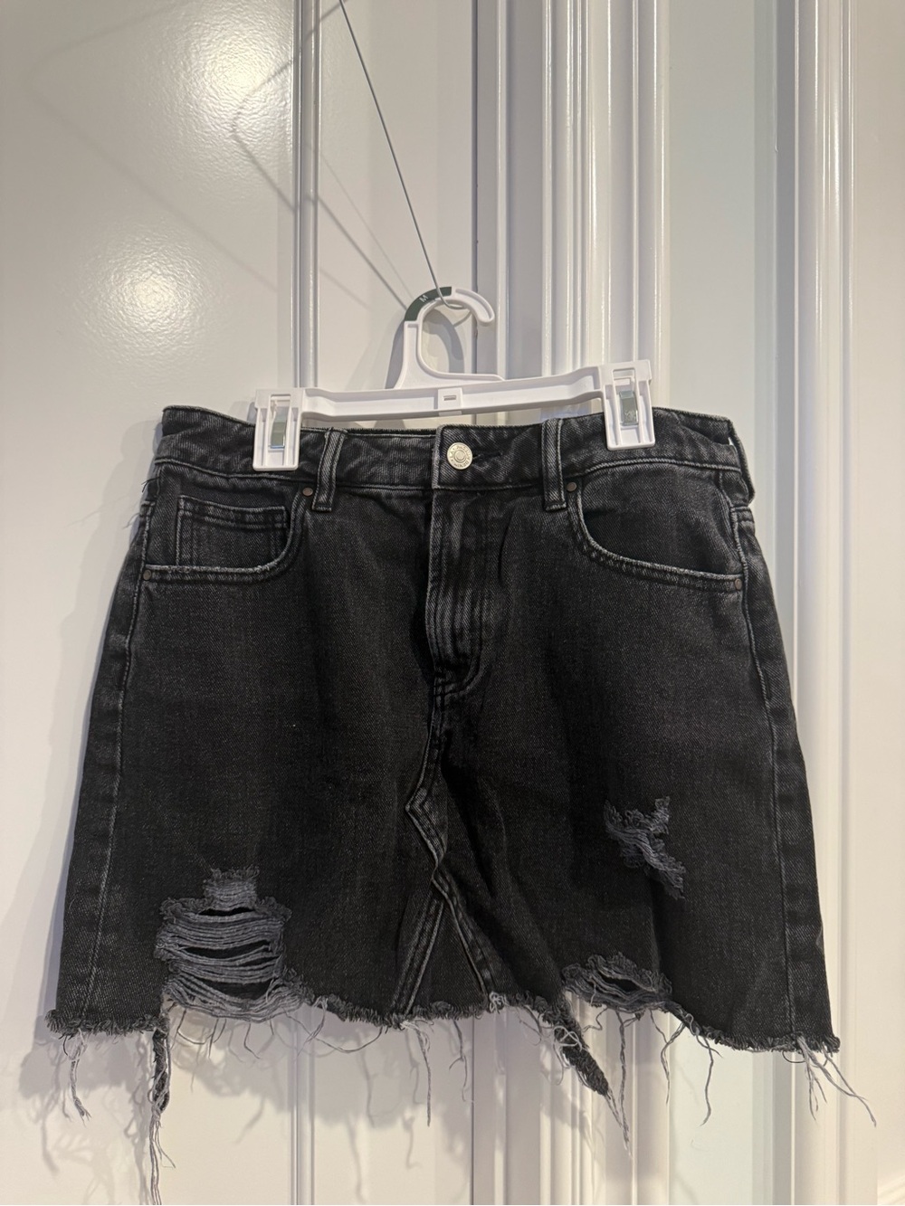 PacSun Black Washed Denim Skirt